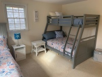 Second floor bedroom - combination double bed with single bunk